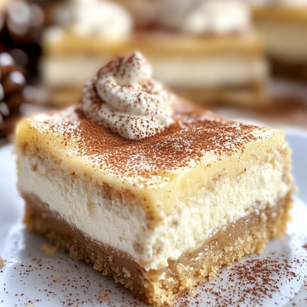 Eggnog Cheesecake Bars