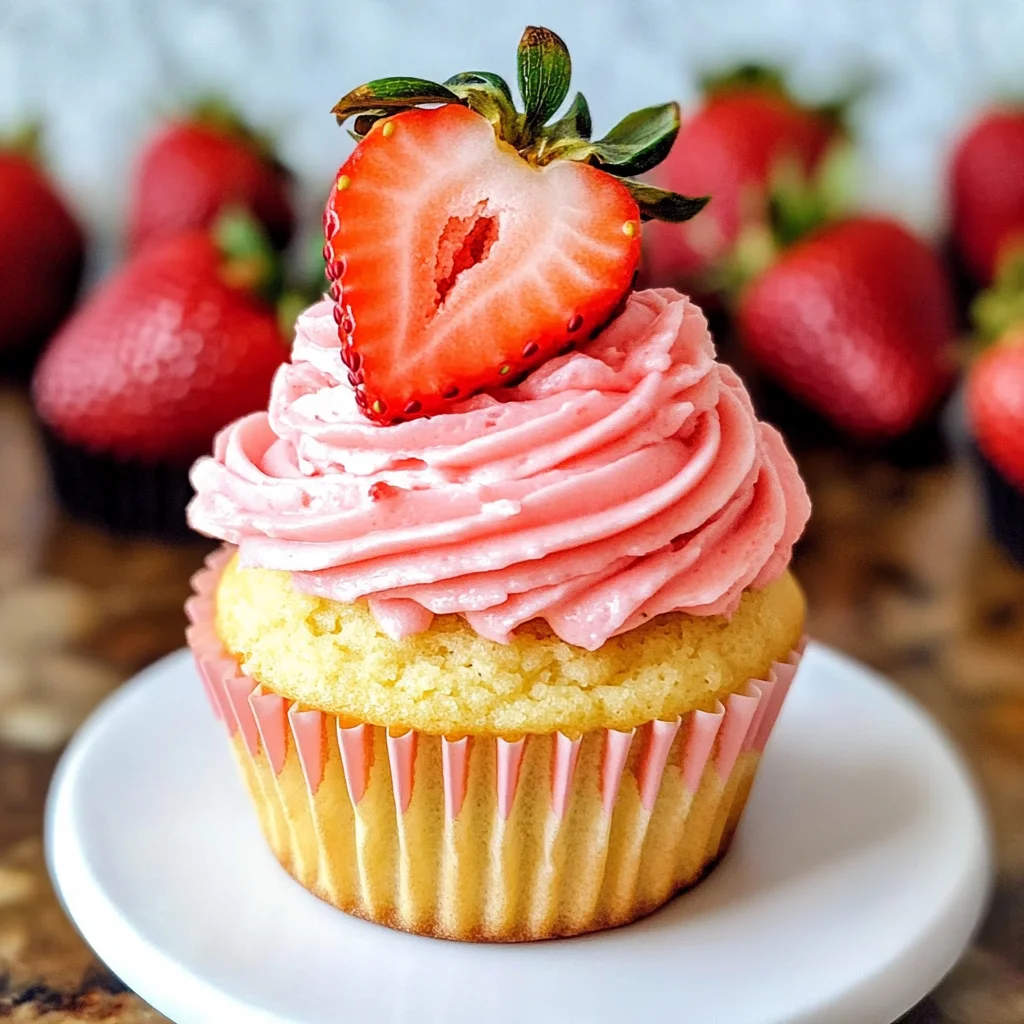 Fresh Strawberry Cupcakes