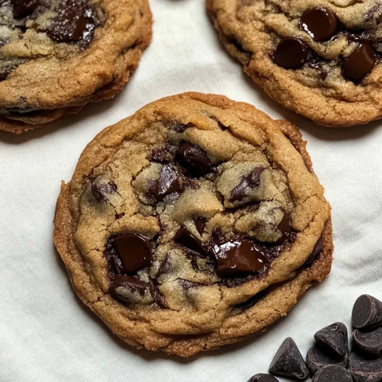 Gooey Bourbon Browned Butter Chocolate Chip Cookies