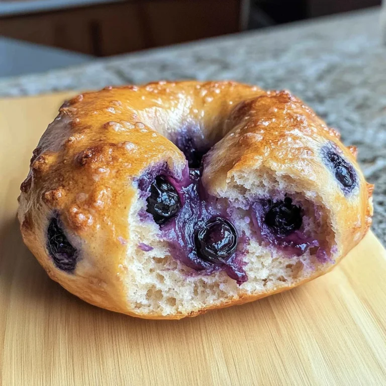 High Protein Blueberry Bagels