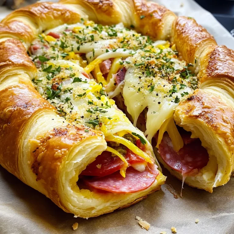 Italian Crescent Roll Sandwich Bake - Easy Party Favorite