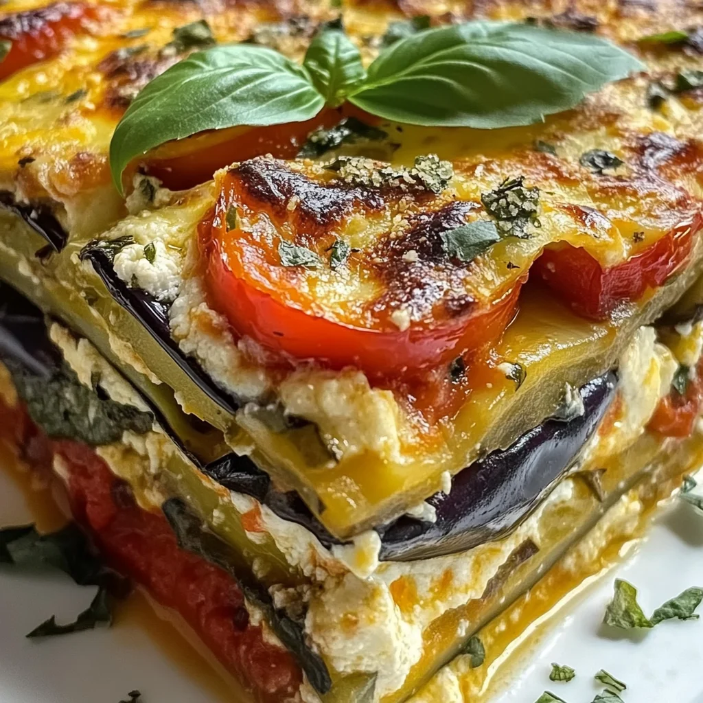 Layered Mediterranean Vegetable Lasagna with Creamy Ricotta