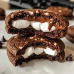 Marshmallow and Nutella Stuffed Chocolate Cookies