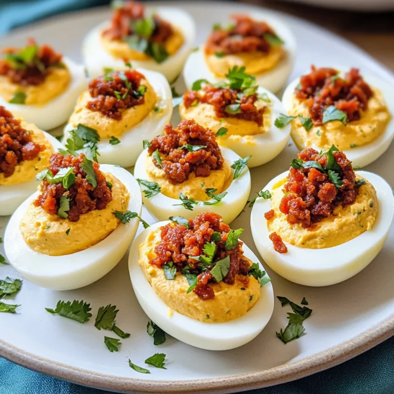 Mexican Deviled Eggs with Chorizo