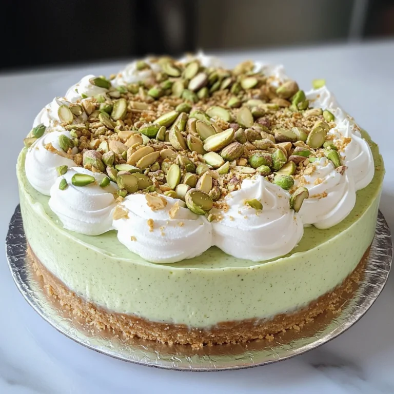 No Bake Pistachio Cheesecake