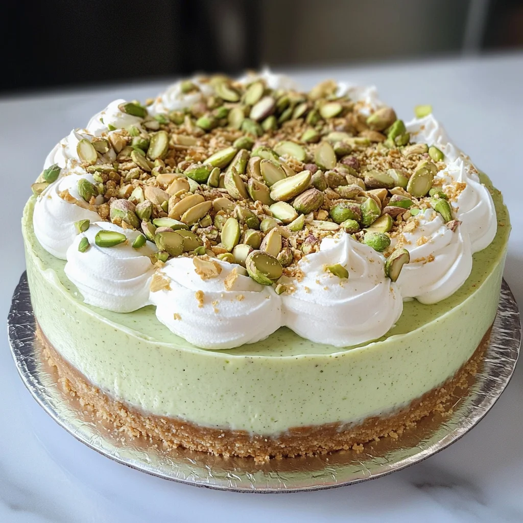 No Bake Pistachio Cheesecake