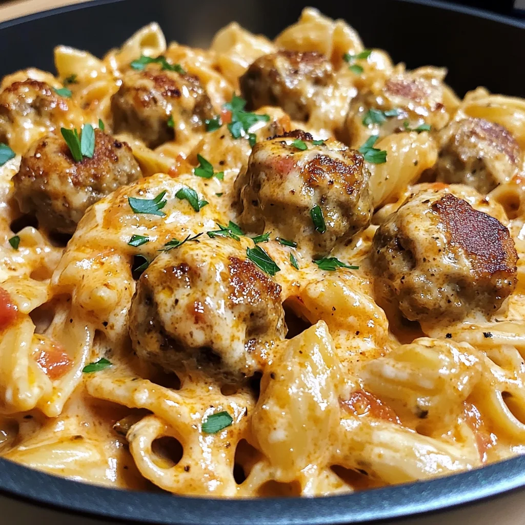 One-Pot Creamy Cajun Meatball Pasta: Easy & Flavorful Recipe