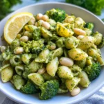 Pesto Pasta with Broccoli and White Beans