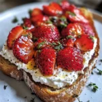 Roasted Strawberry Whipped Ricotta Toast Recipe