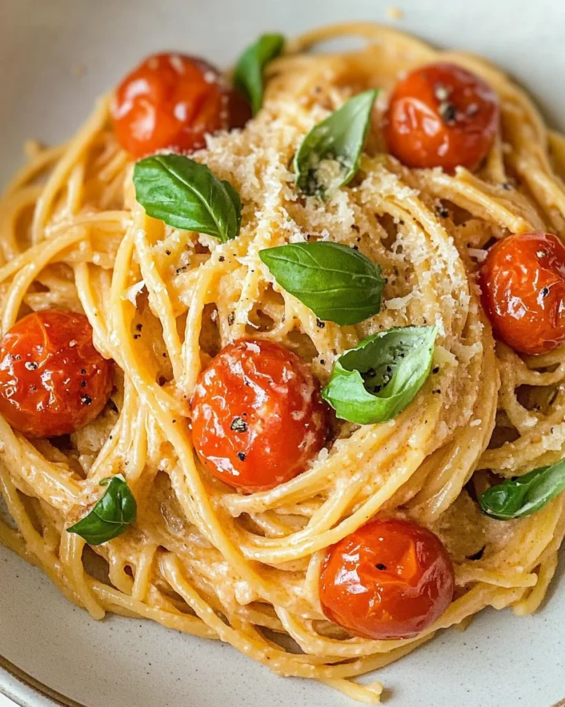 Roasted Tomato and Garlic Ricotta Pasta
