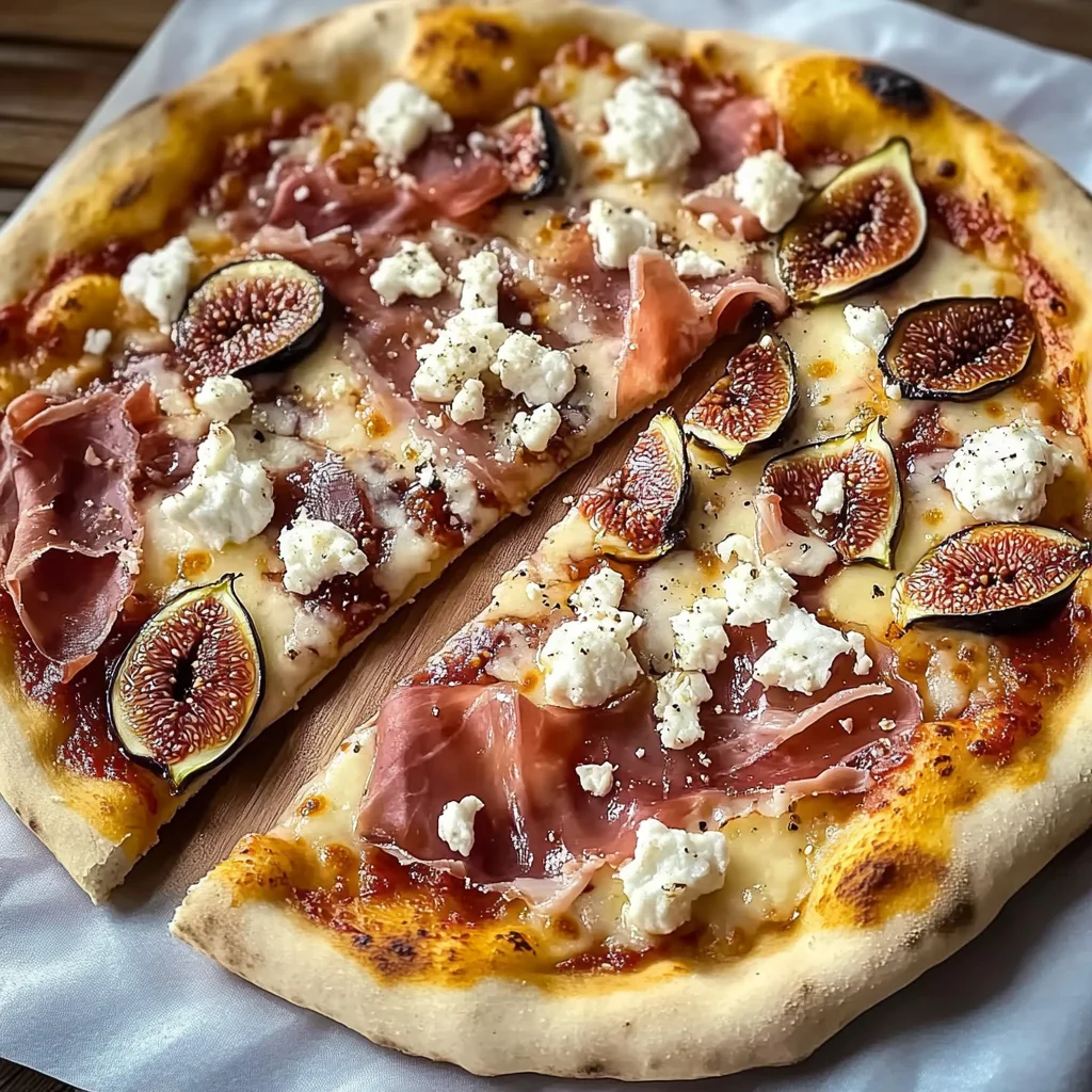 Simple Fig Pizza with Goat Cheese and Prosciutto - Alrightwithme