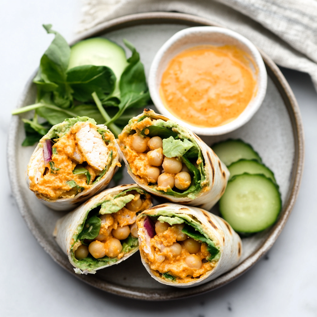 Buffalo Chickpea Wraps