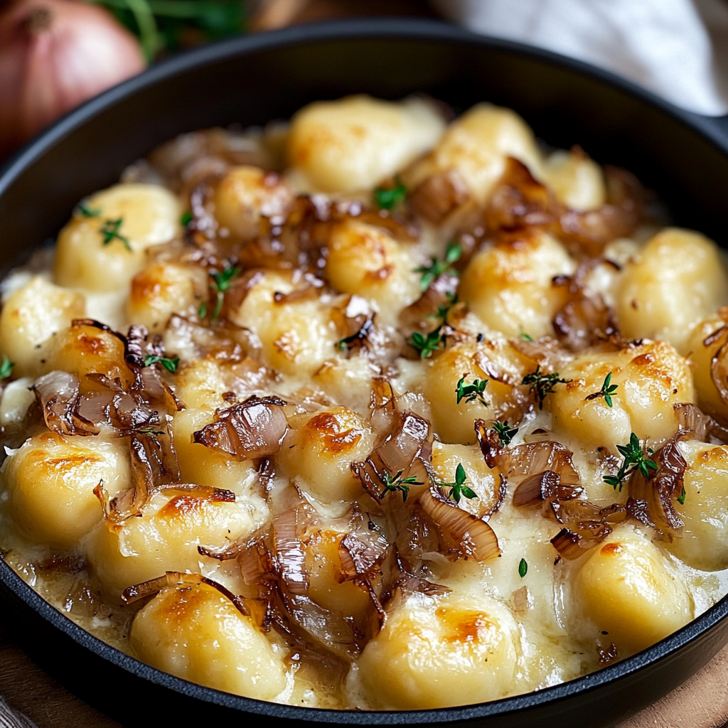 Gnocchi with Caramelized Onions and Gruyère