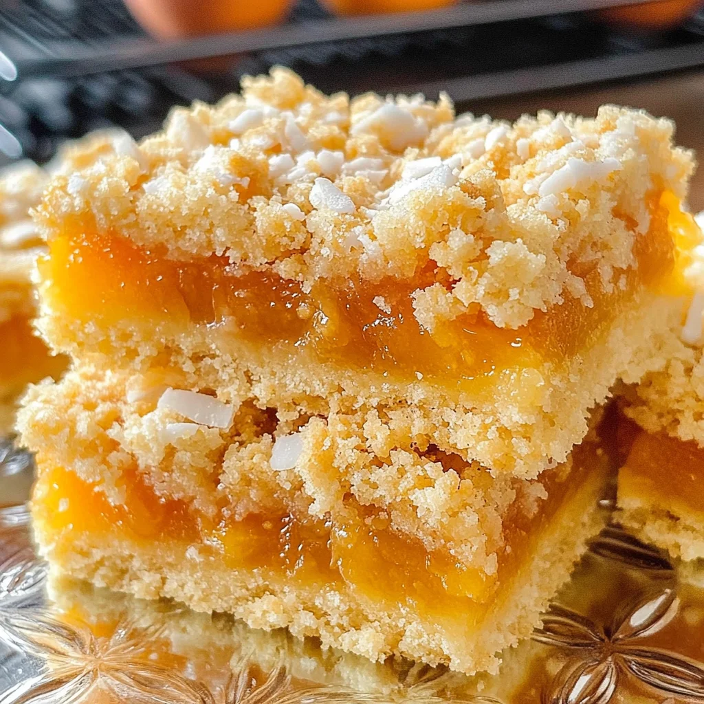 Apricot Coconut Crumble Bars