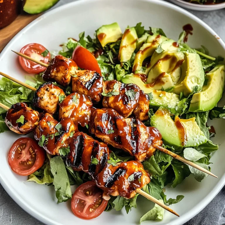 BBQ Chicken Skewer Salad