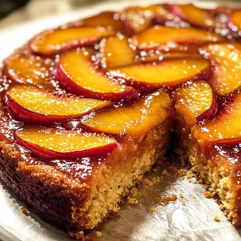 Bourbon Peach Upside-Down Cake
