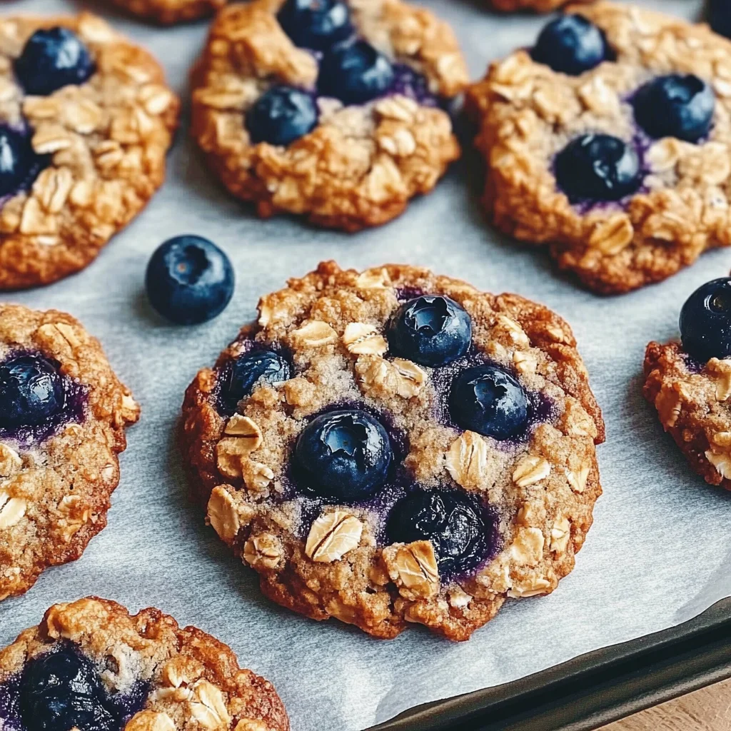 Chewy Blueberry Oatmeal Cookies