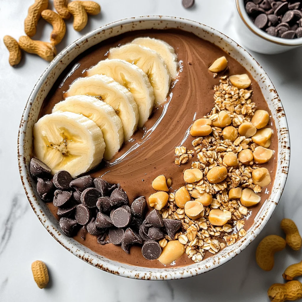 Chocolate Peanut Butter Smoothie Bowl