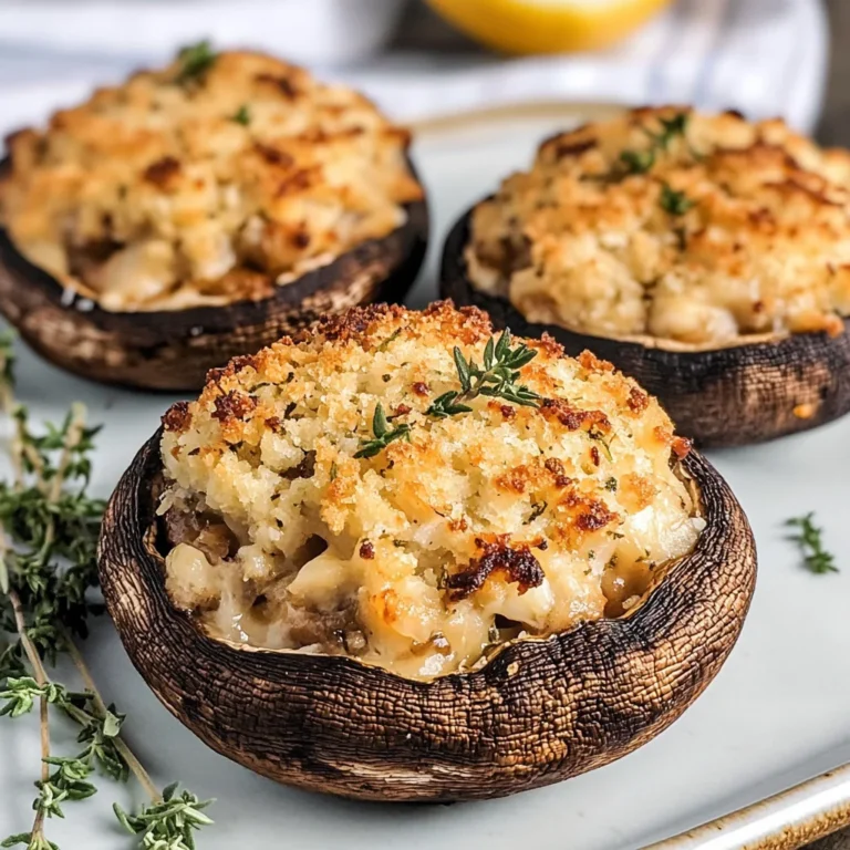 Crab-Stuffed Portobello Mushrooms
