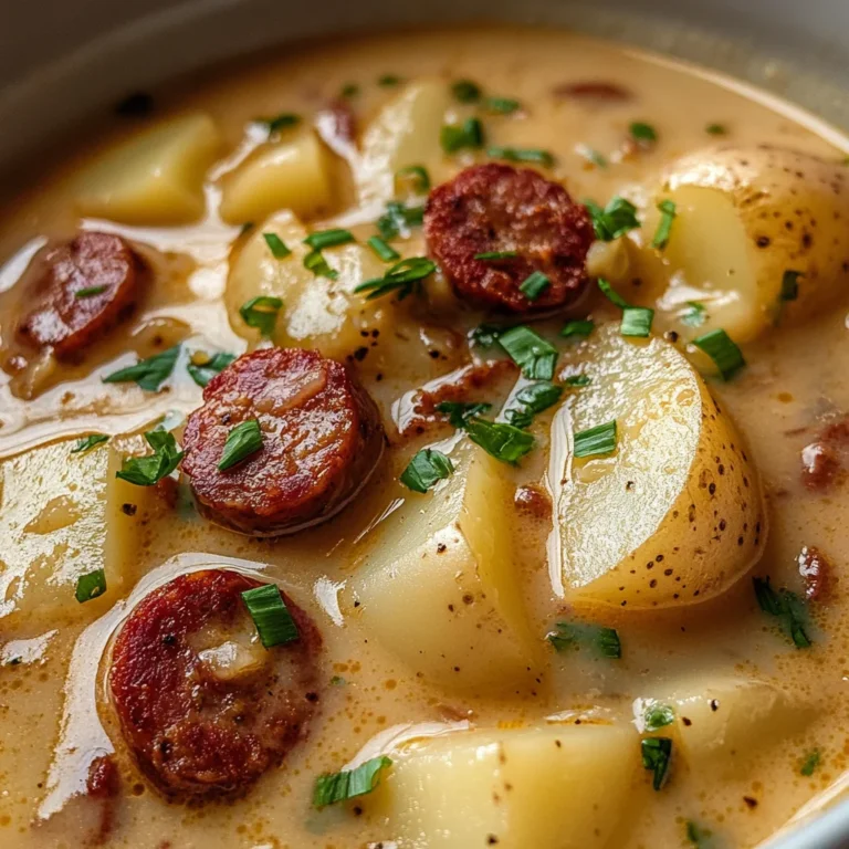 Creamy Cajun Potato Soup with Andouille Sausage