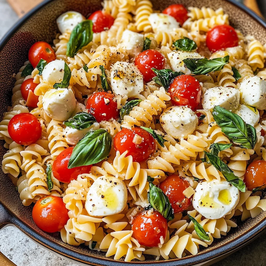 Creamy Caprese Pasta Salad