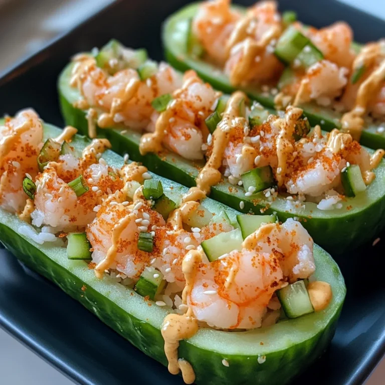 Cucumber Sushi Boats