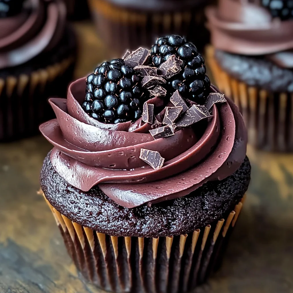 Dark Chocolate Blackberry Cupcakes: Indulge in a Decadent Dessert Delight