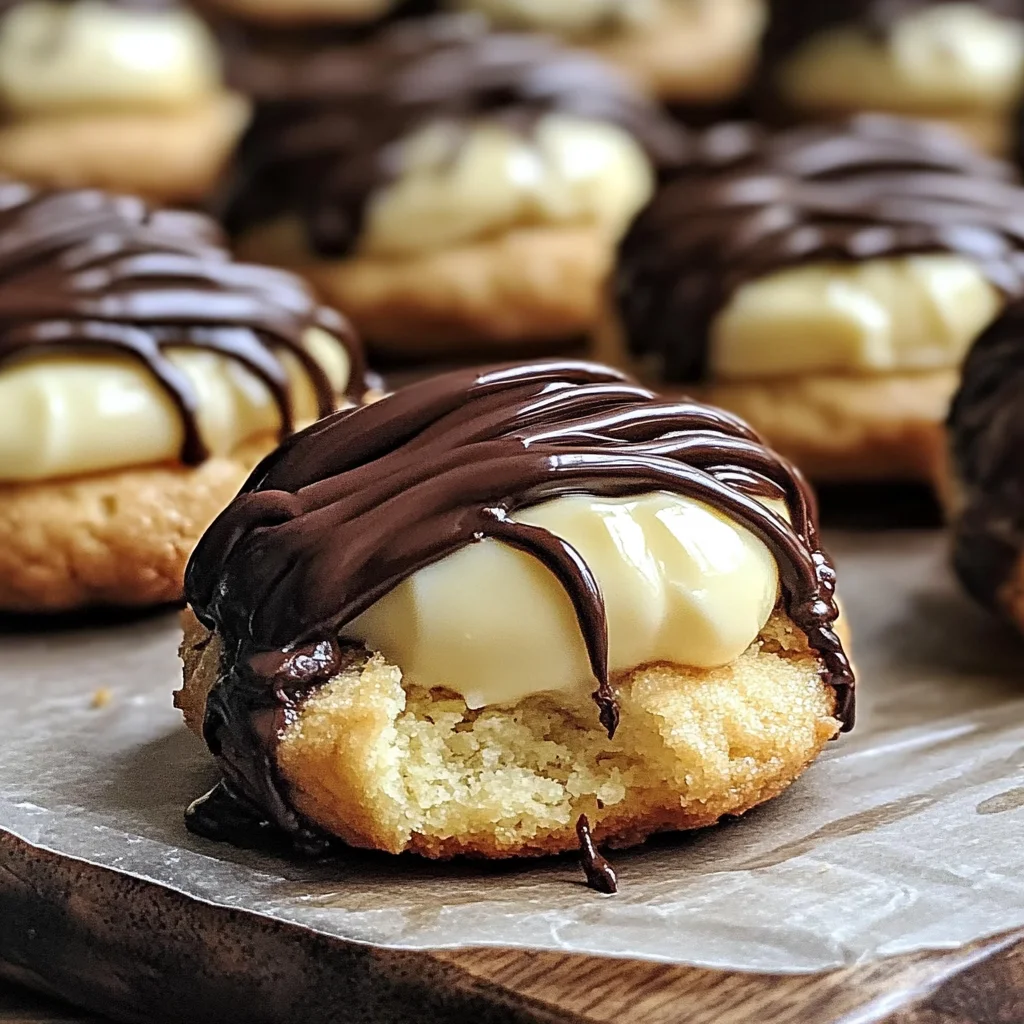 Easy Boston Cream Pie Cookie Bites