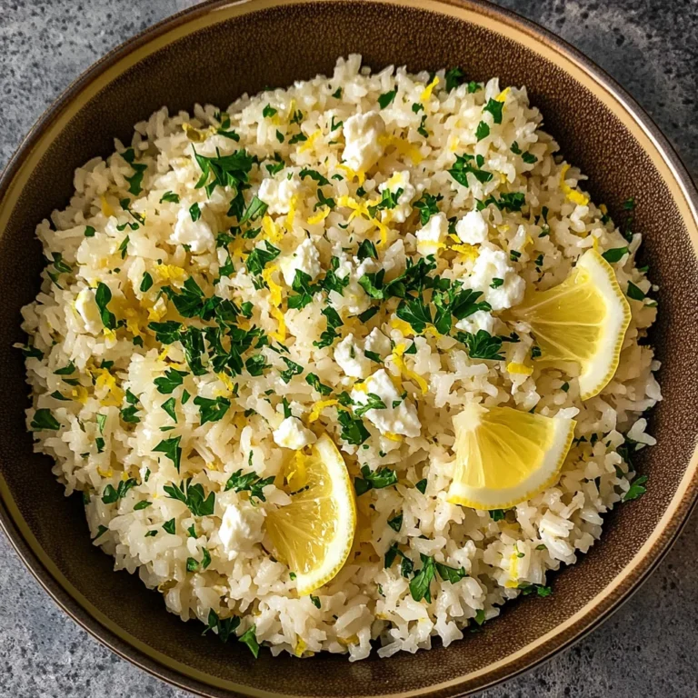 Feta Cheese Rice with Lemon Recipe