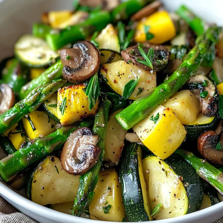 Flavorful Asparagus with Zucchini and Squash