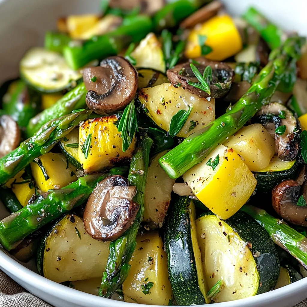 Flavorful Asparagus with Zucchini and Squash