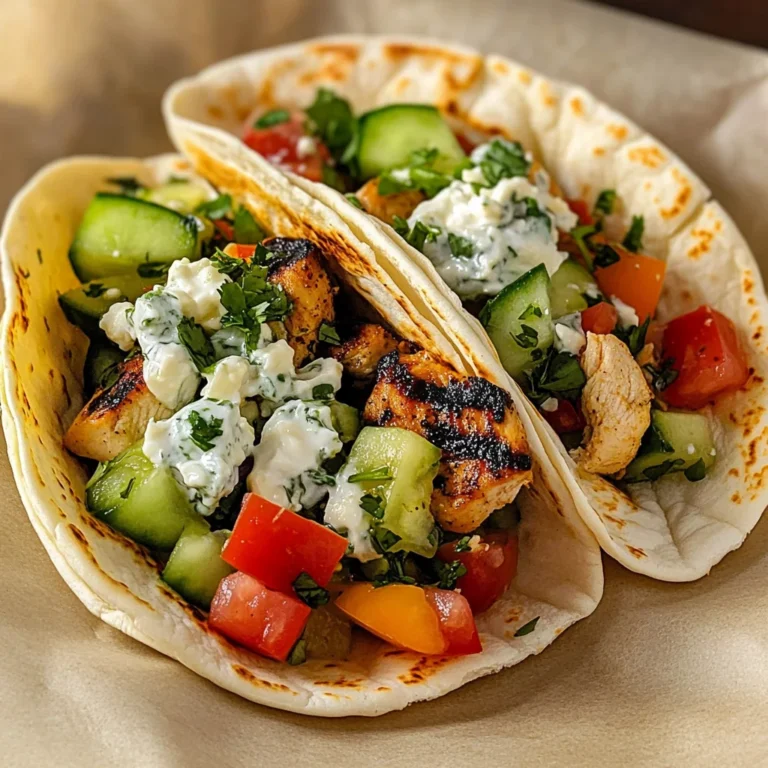 Grilled Mediterranean Chicken Tacos
