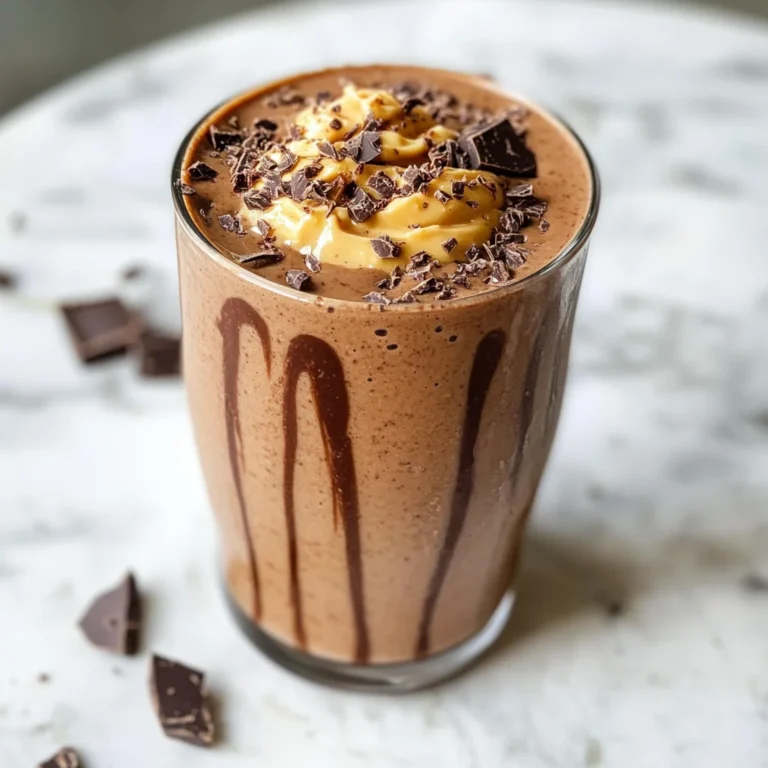 Healthy Chocolate Peanut Butter Smoothie