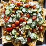 Loaded Vegetarian Greek Pita Nachos