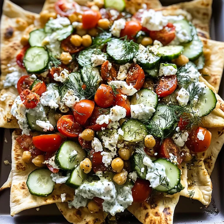 Loaded Vegetarian Greek Pita Nachos