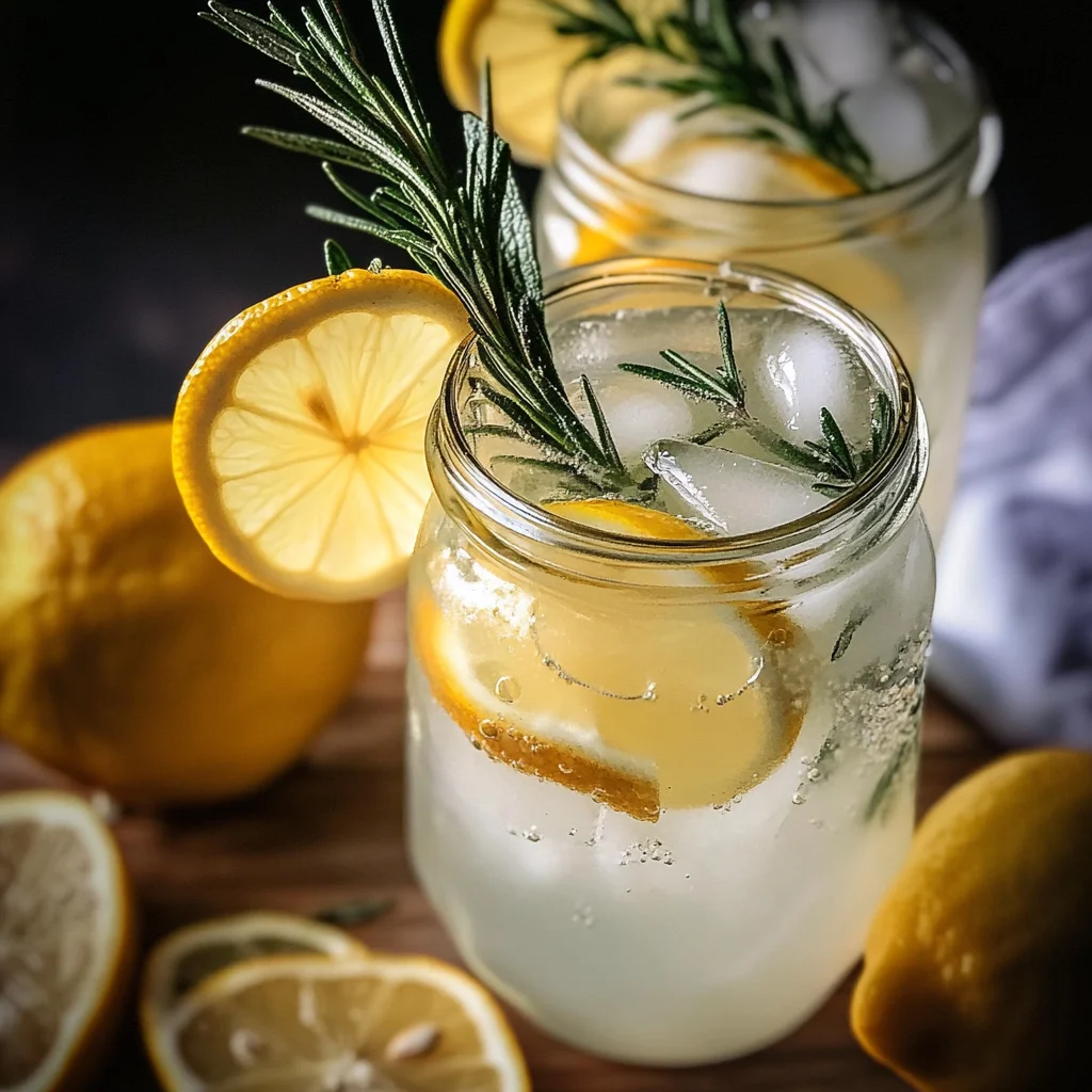 Mint and Rosemary Lemonade with Vanilla