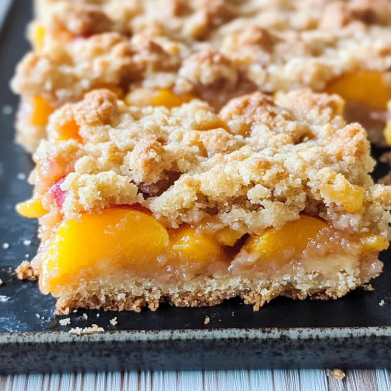Peaches and Cream Crumble Bars