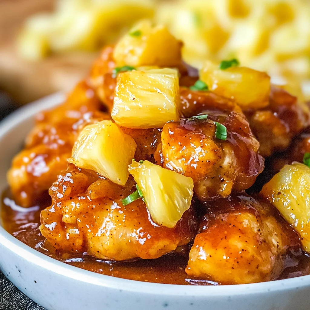 Pineapple Chicken | Crockpot Hawaiian BBQ Chicken