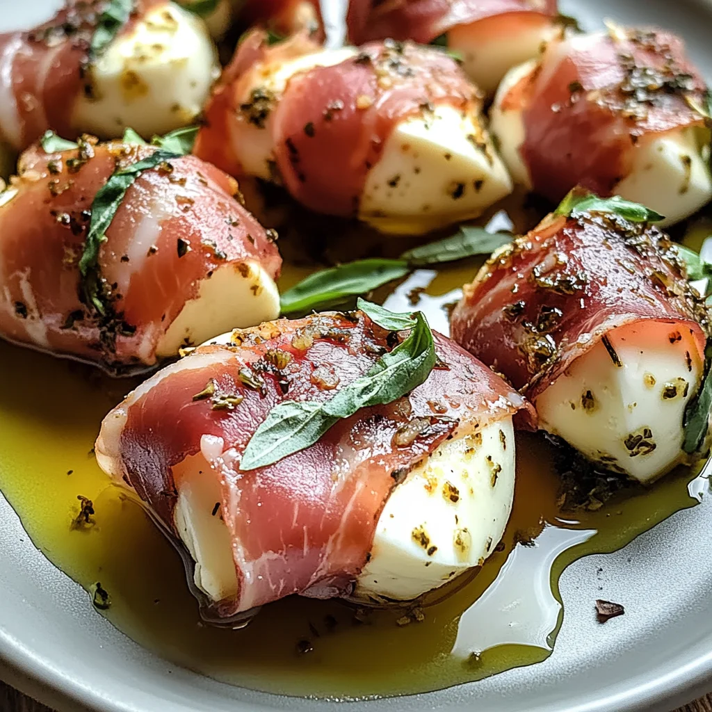 Prosciutto Wrapped Mozzarella Bites