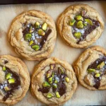 Salted Pistachio Dark Chocolate Chip Cookies