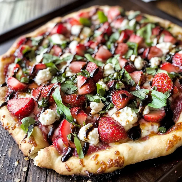 Strawberry Balsamic & Goat Cheese Pizza