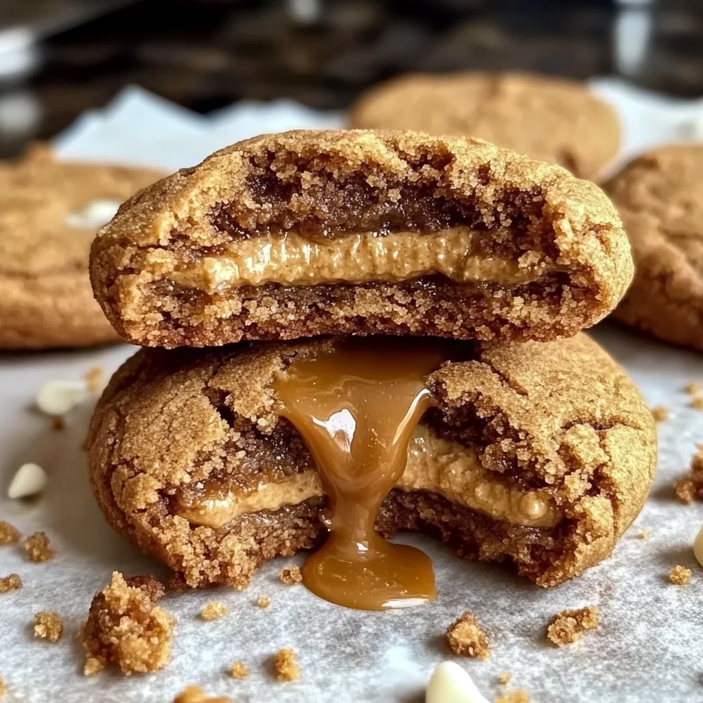 Stuffed Biscoff Butter Lava Cookies