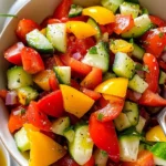 Tomato Cucumber Bell Pepper Salad
