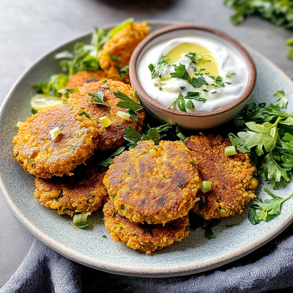 Ultimate Mediterranean Lemon Chickpea Patties with Yogurt Sauce