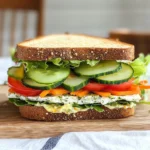 Veggie Sandwich with Herbed Cream Cheese