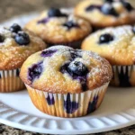 blueberry lemon sourdough muffins