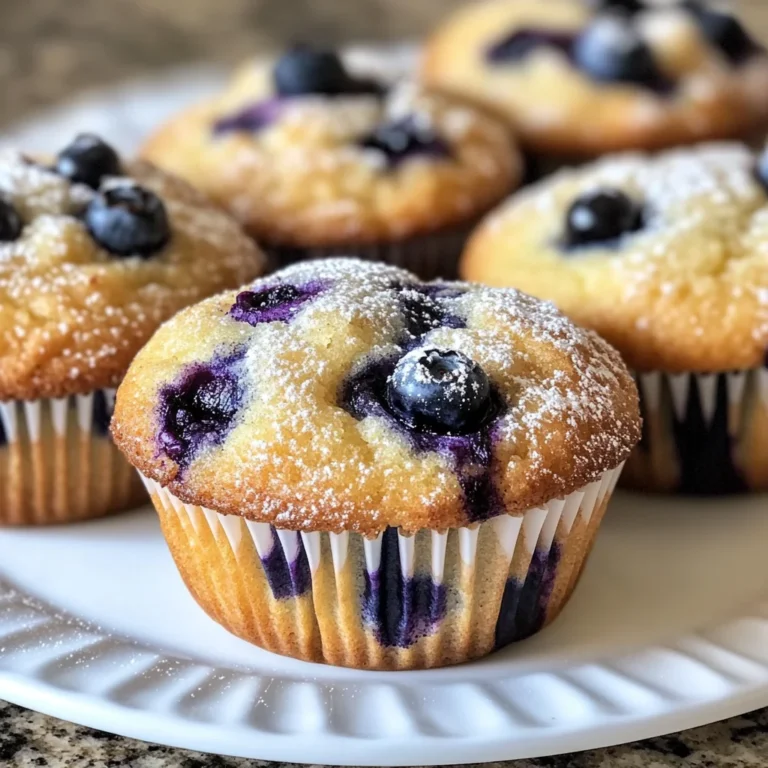 blueberry lemon sourdough muffins