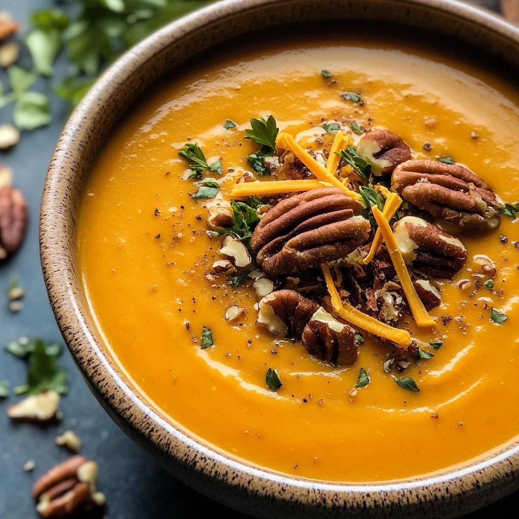 Apple Cheddar Sweet Potato Soup