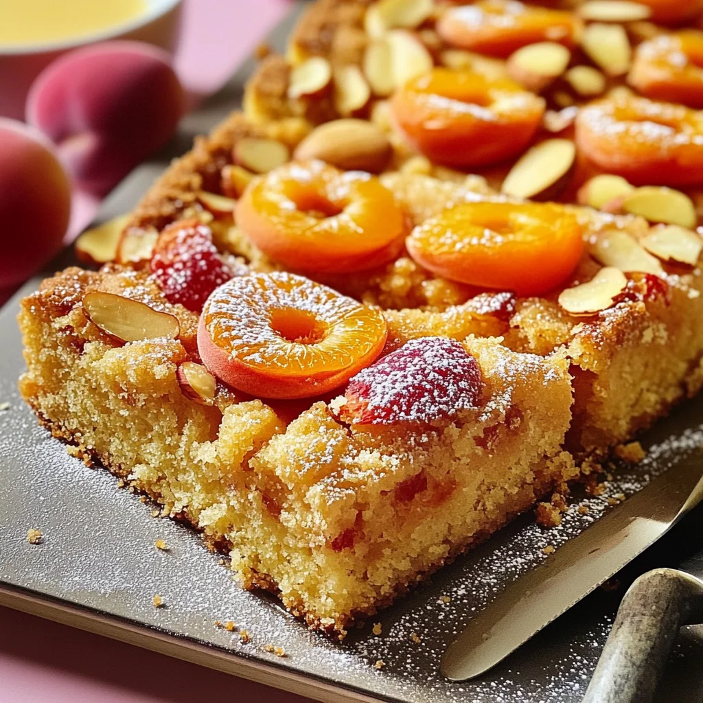 Apricot and almond traybake