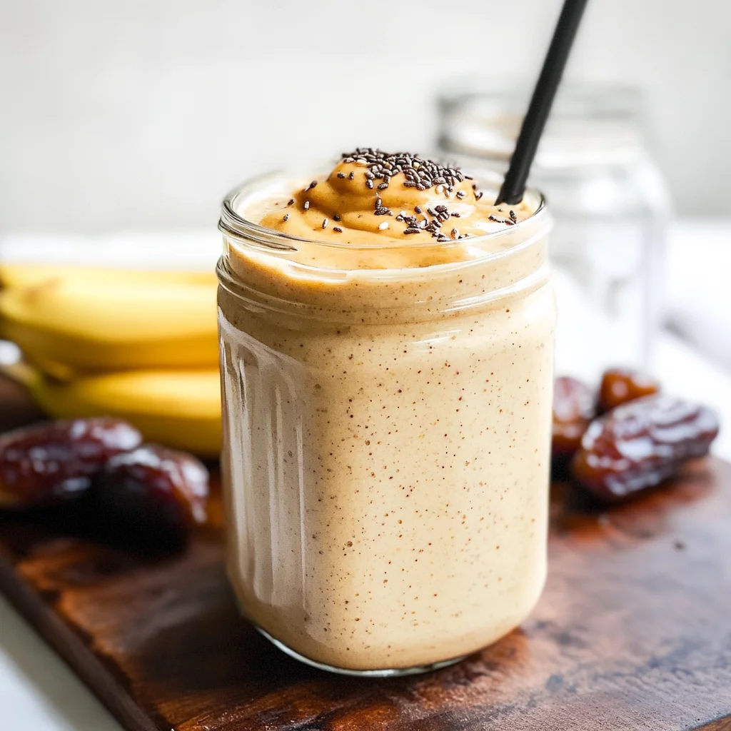 Banana Almond Butter Date Smoothie Recipe